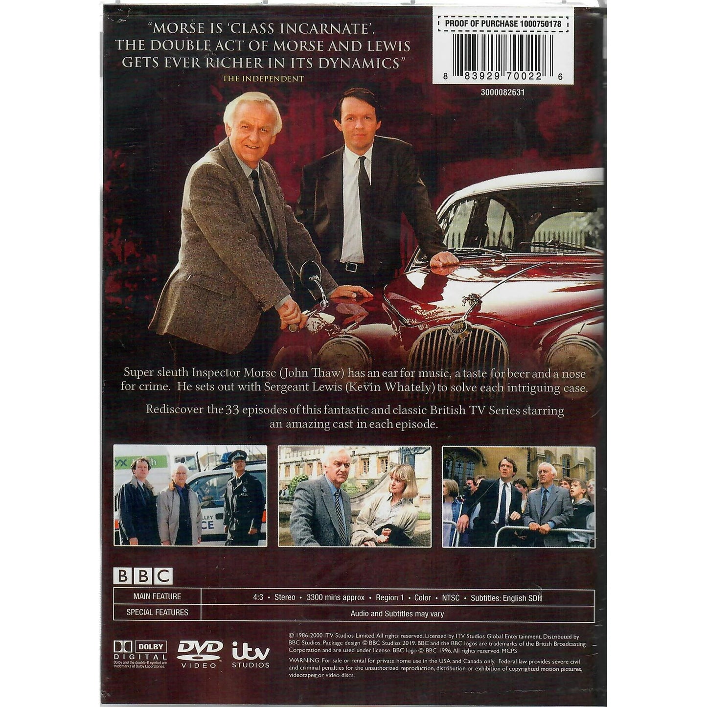 Inspector Morse Complete Series DVD 17-Disc Box Set British Detective Drama