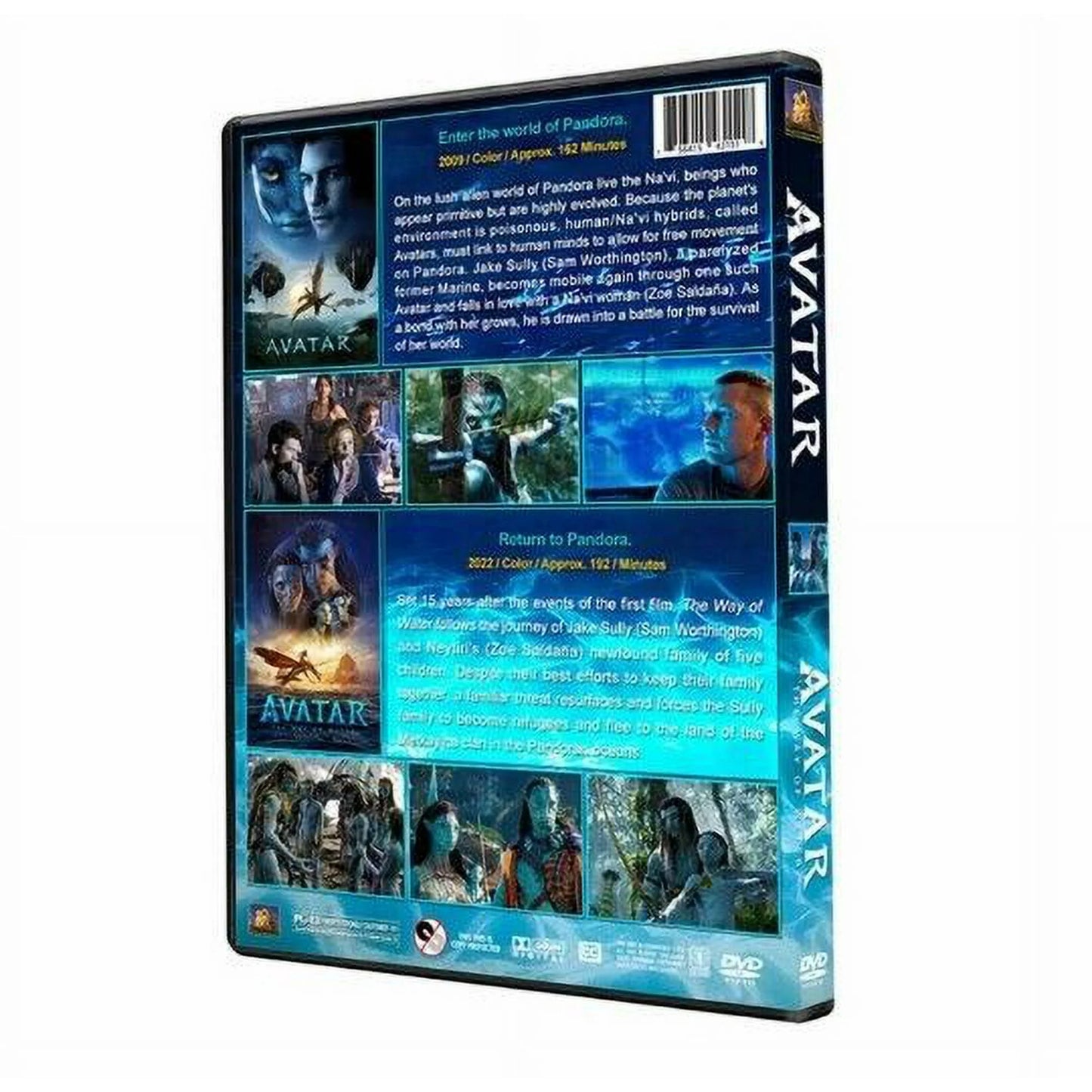 Avatar 1-2 Collection Aavtar and The Way of Water 2-Movie Fantasy DVD