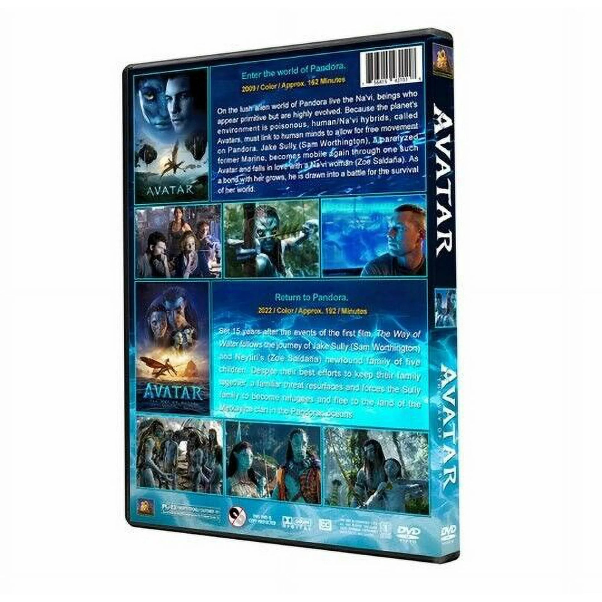 Avatar 1-2 Collection Aavtar and The Way of Water 2-Movie Fantasy DVD