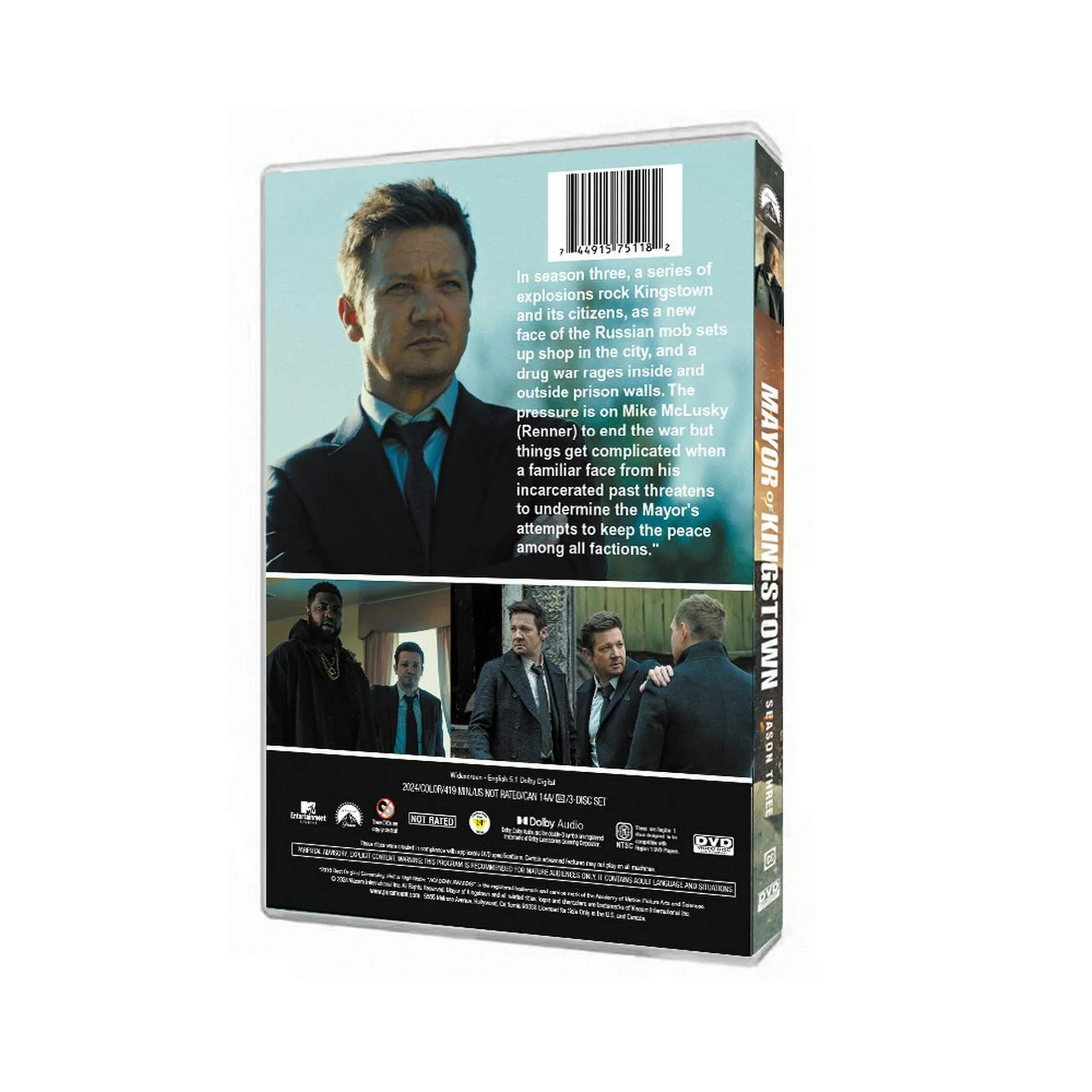 Mayor of Kingstown Season 3 DVD | Complete Viacom Drama Series Box Set (Region 1)