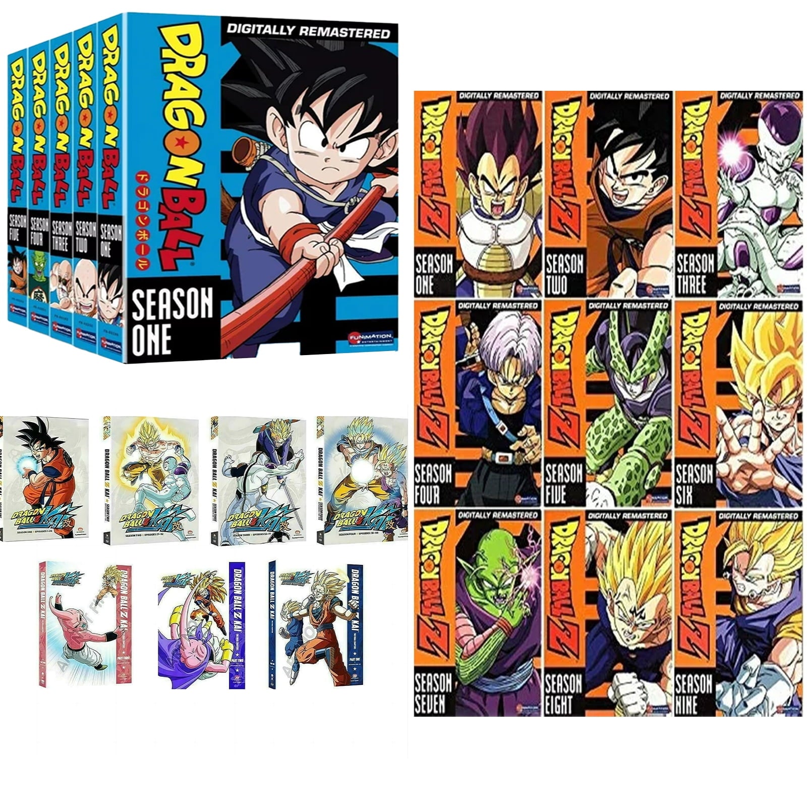 Dragon Ball Z Complete Seasons 1-9,  Dragon Ball 1-5, Z Kai 1-7 DVD Collection