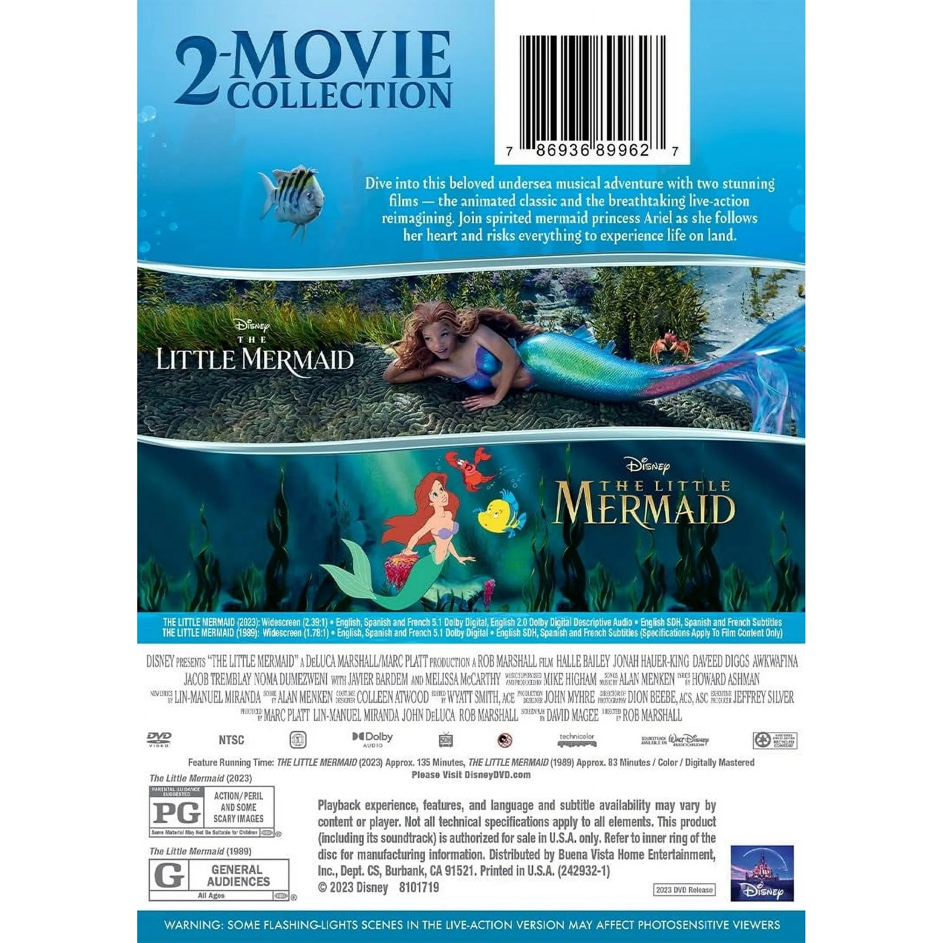 The Little Mermaid 2-Movie Collection DVD | Animated Family Classic Set