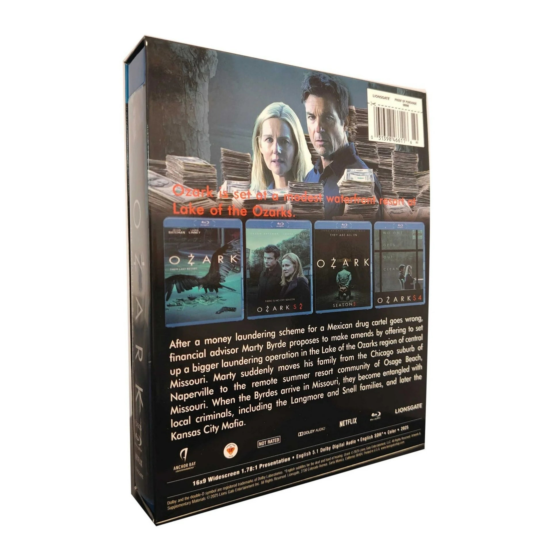 Ozark Complete Series Seasons 1-4 Blu ray Box Set | Crime Drama TV Show Collection