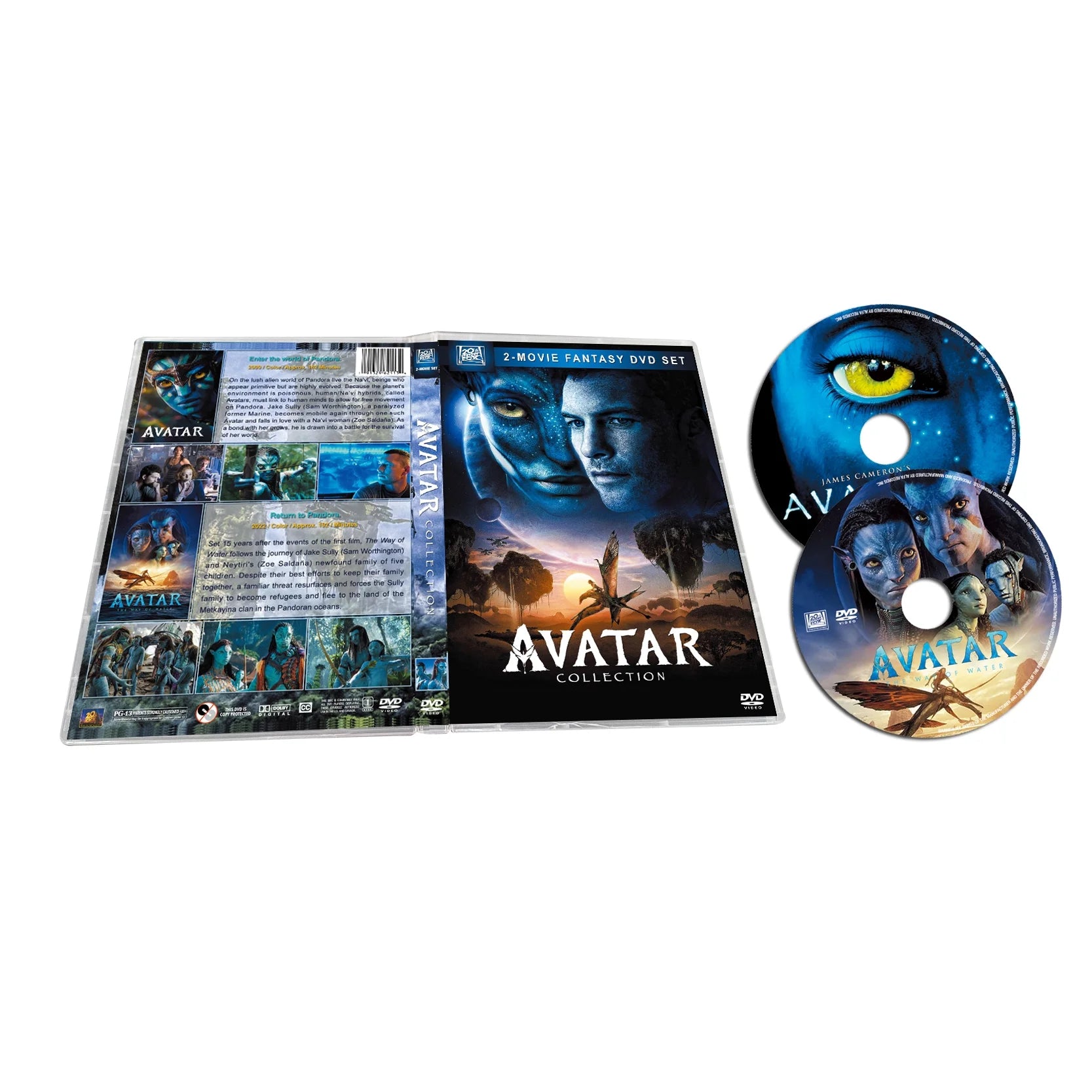 Avatar 1-2 Collection Aavtar and The Way of Water 2-Movie Fantasy DVD
