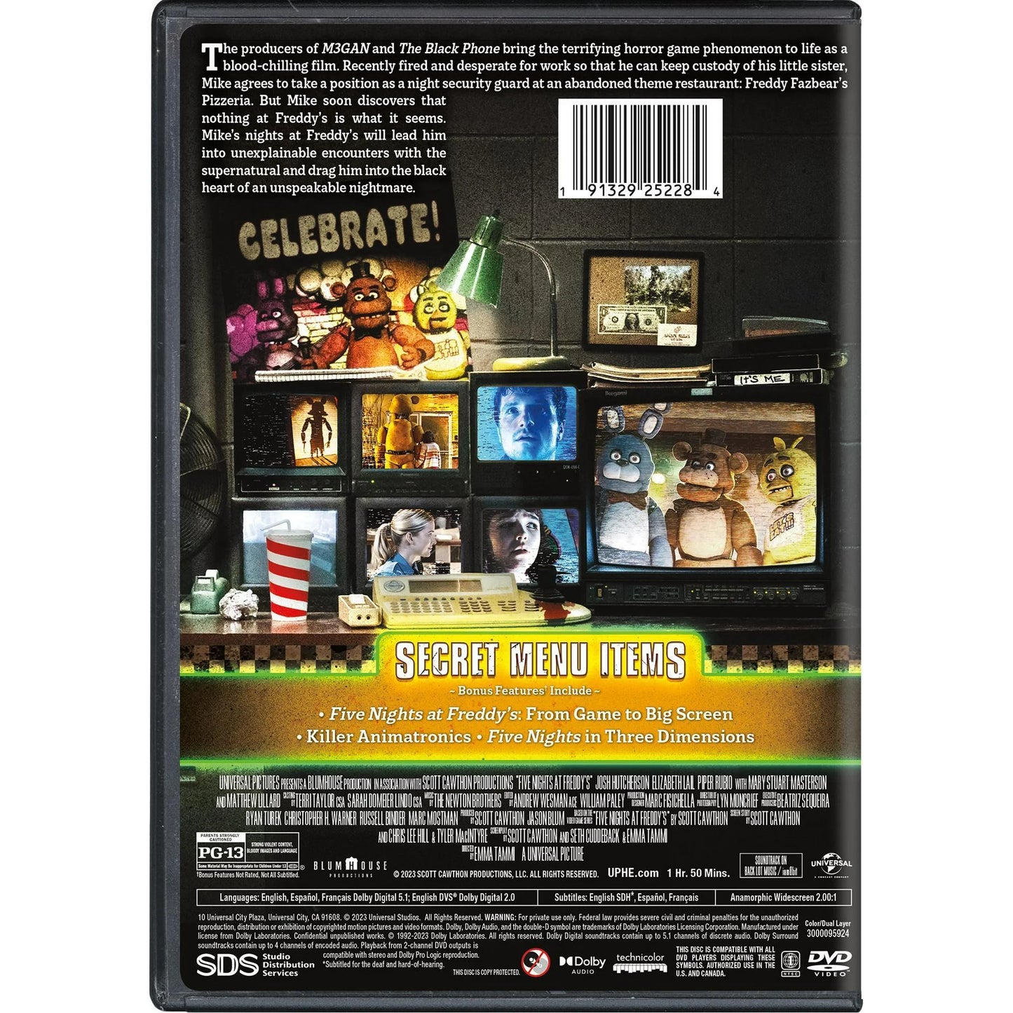 Five Nights at Freddy's DVD – Official Horror Game Movie, Thrilling Action & Suspense