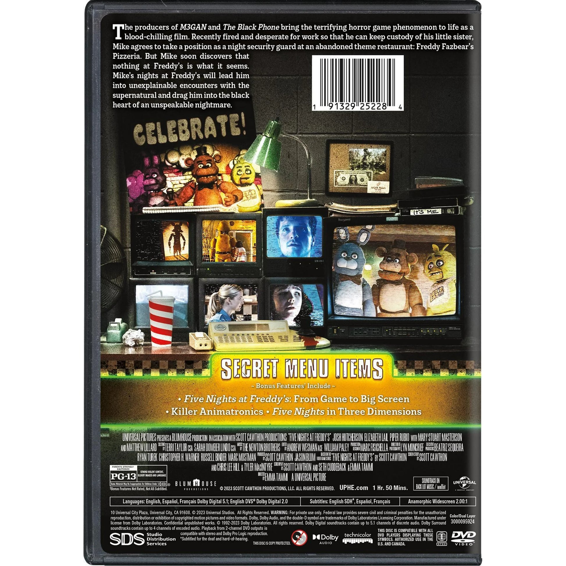 Five Nights at Freddy's DVD – Official Horror Game Movie, Thrilling Action & Suspense