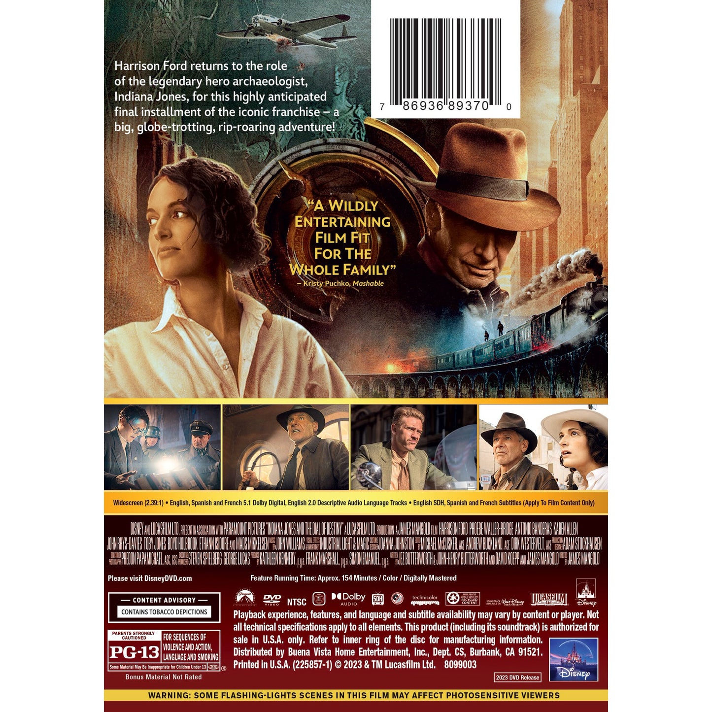 Indiana Jones and the Dial of Destiny DVD – Latest Adventure Movie by Paramount