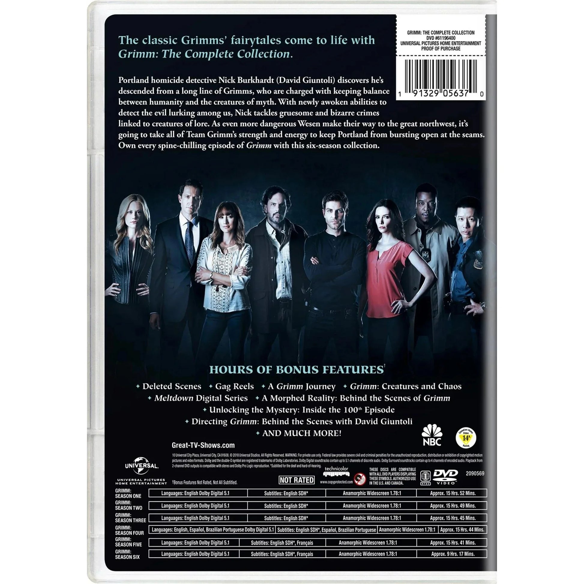 Grimm Complete Collection DVD Wholesale Box Set All Seasons TV Series