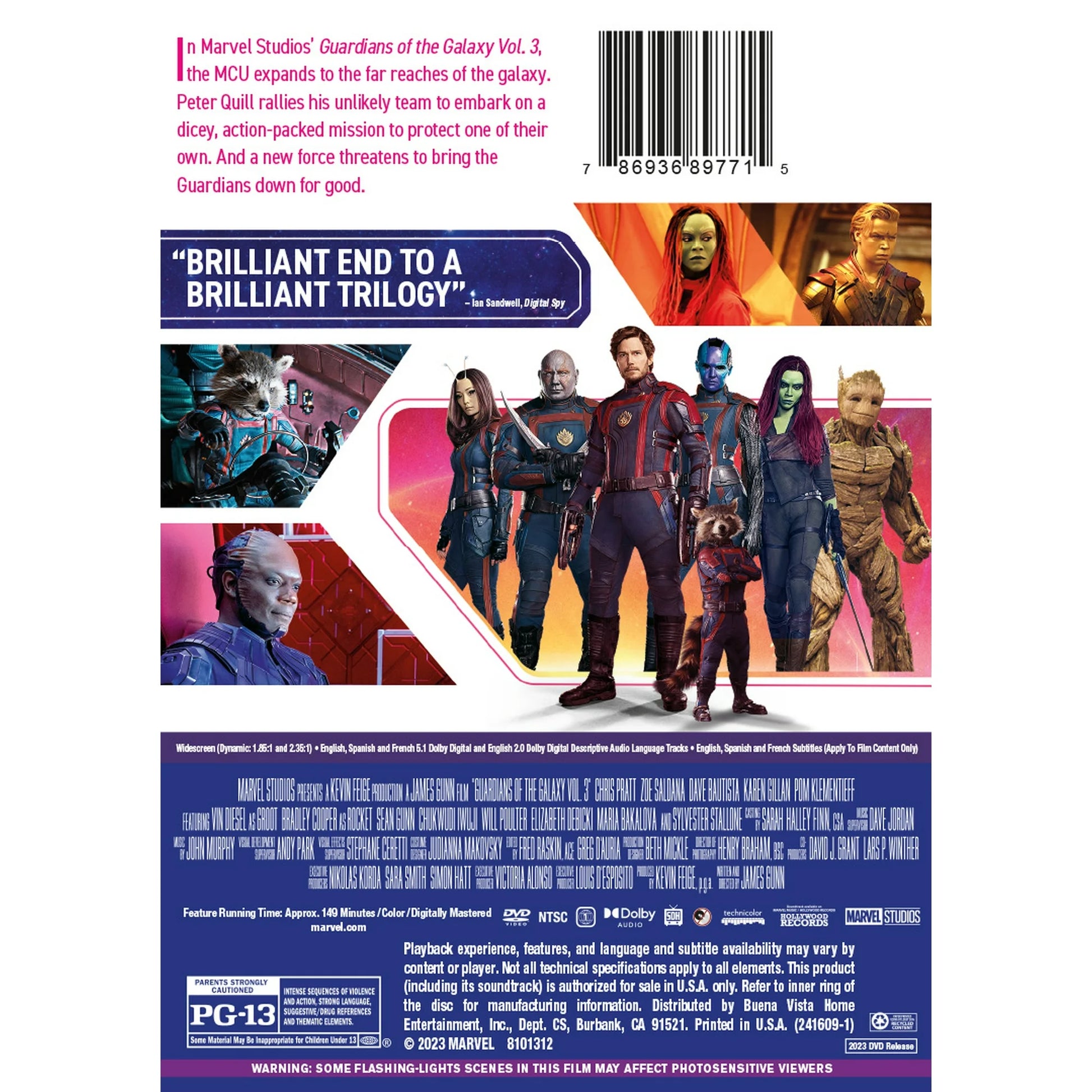 Guardians of the Galaxy Volume 3 DVD | Marvel’s Latest Action & Adventure Film
