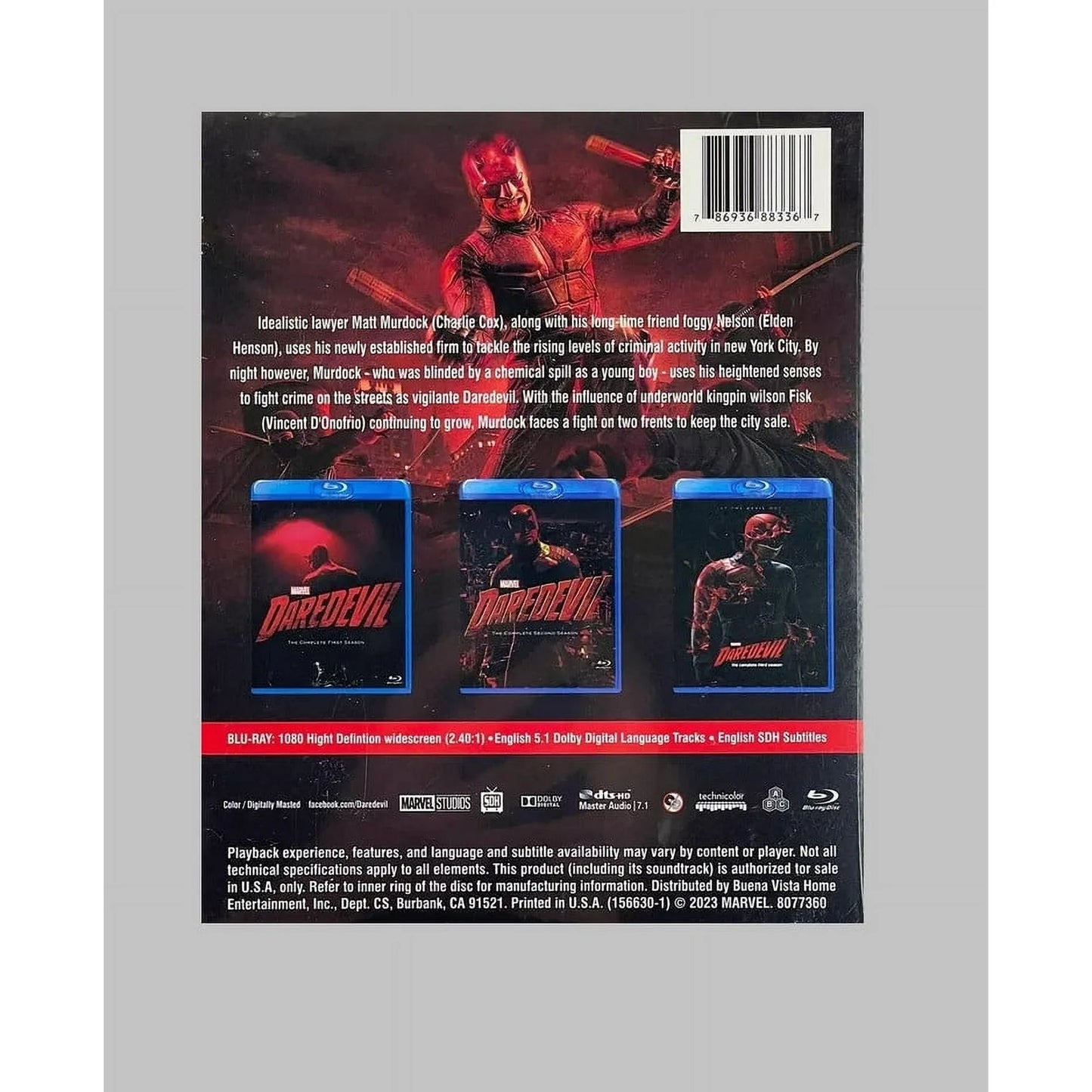 The Daredevil Complete Series Blu-ray Set | Seasons 1-3 Marvel Action Drama