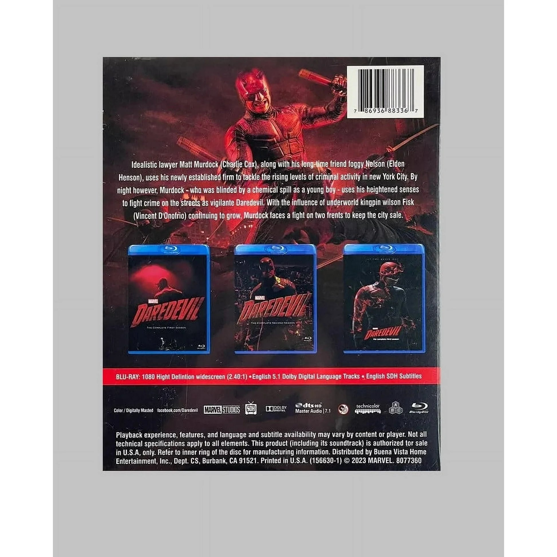 The Daredevil Complete Series Blu-ray Set | Seasons 1-3 Marvel Action Drama