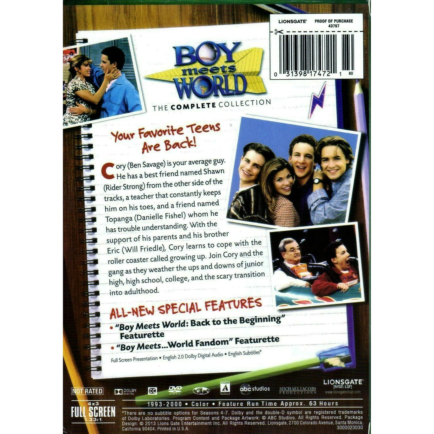 Boy Meets World: Complete Set [DVD] – All 7 Seasons Full Series Collection