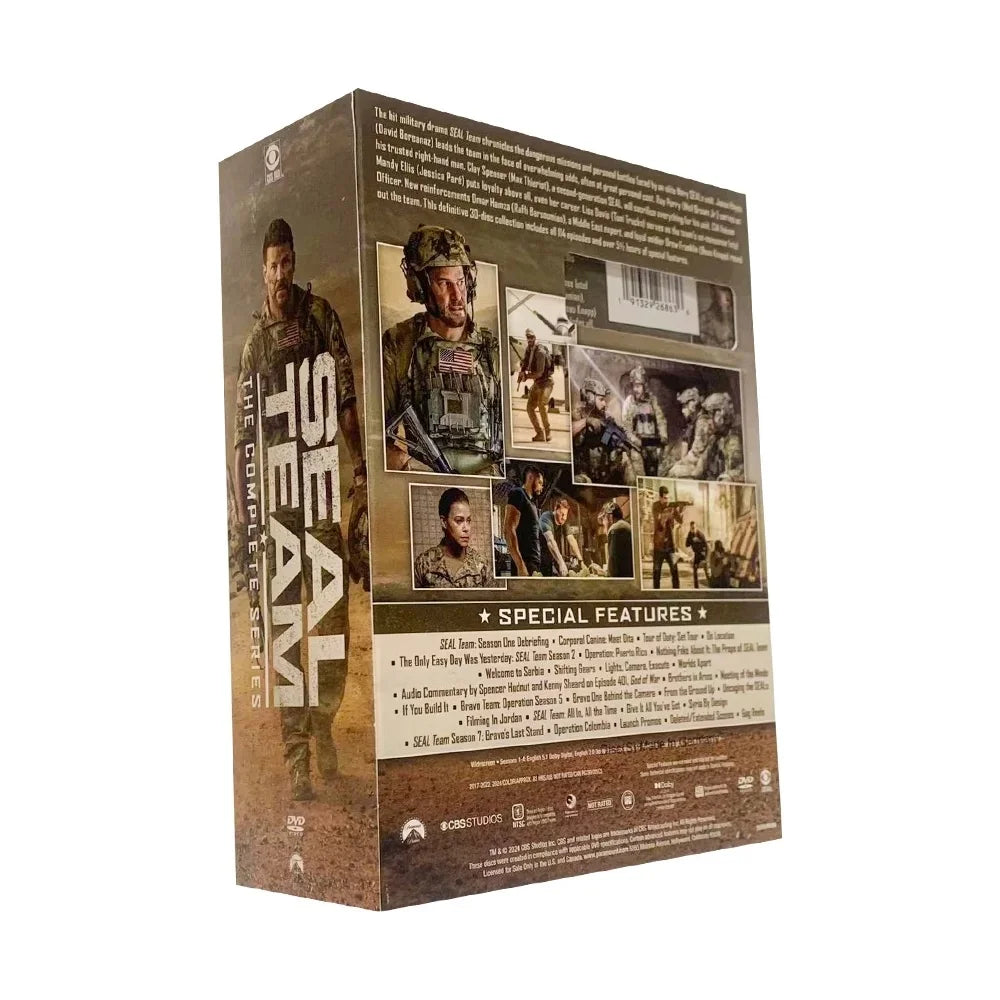 SEAL Team Complete Series Seasons 1-7 DVD Box Set | Full Military Action Show