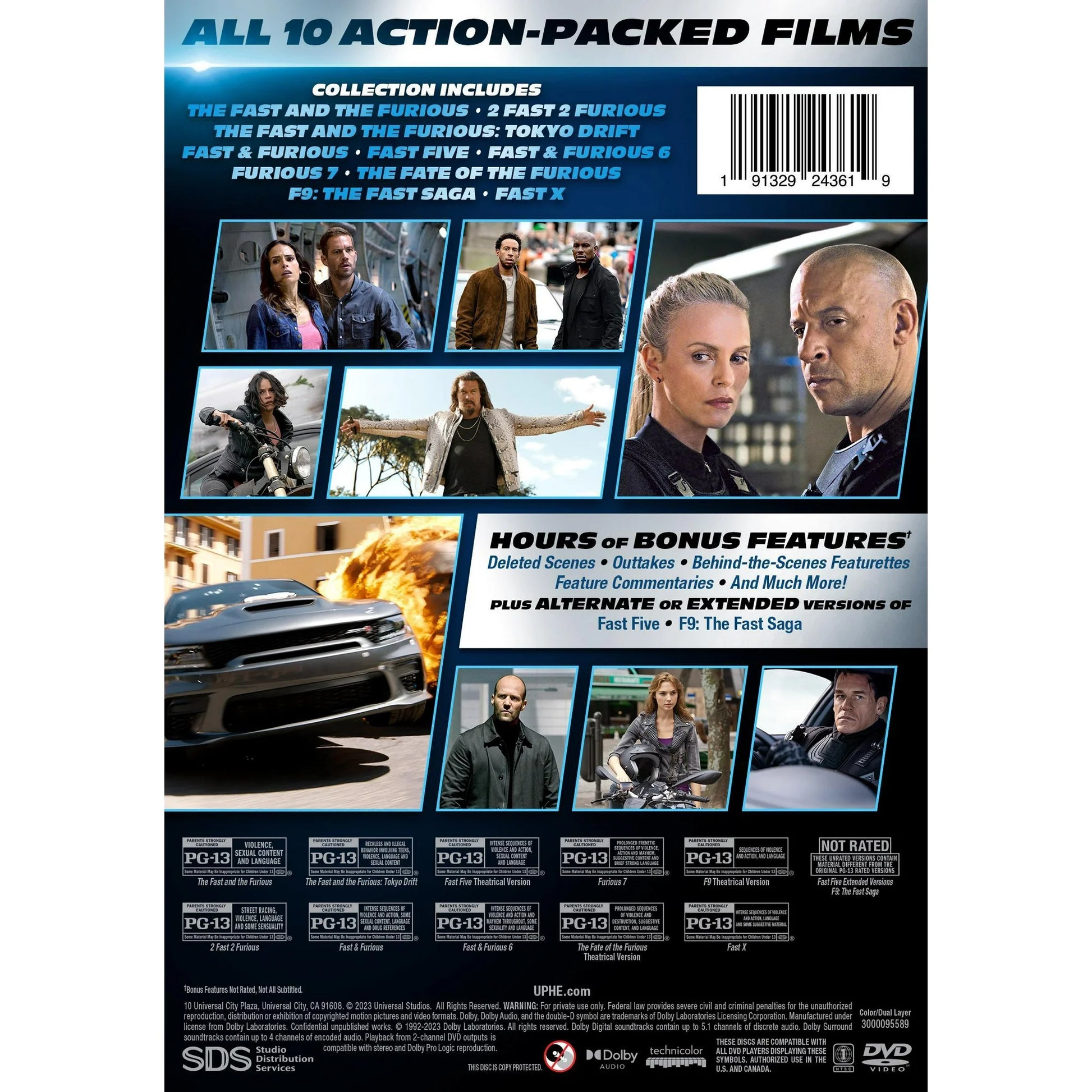Fast & Furious 10-Movie Collection DVD – Complete Action-Packed Film Series Set