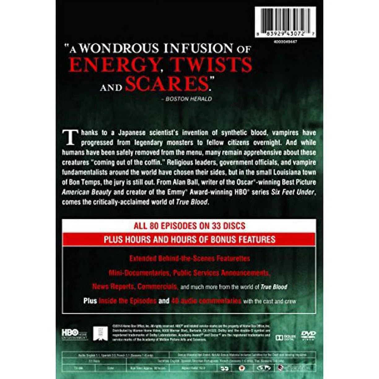 True Blood The Complete Series DVD Box Set – Seasons 1-7 | All Episodes + Bonus Features