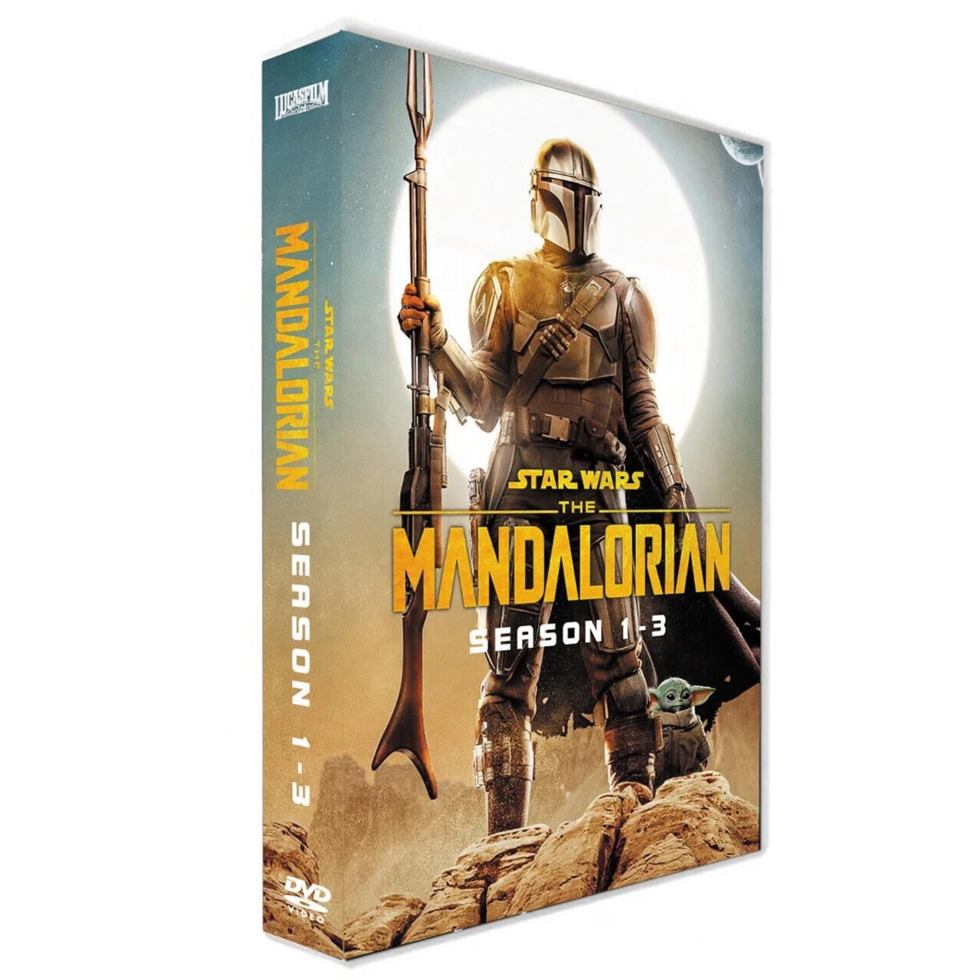 Star Wars The Mandalorian Action Figure + Seasons 1-3 DVD Set – Lucasfilm