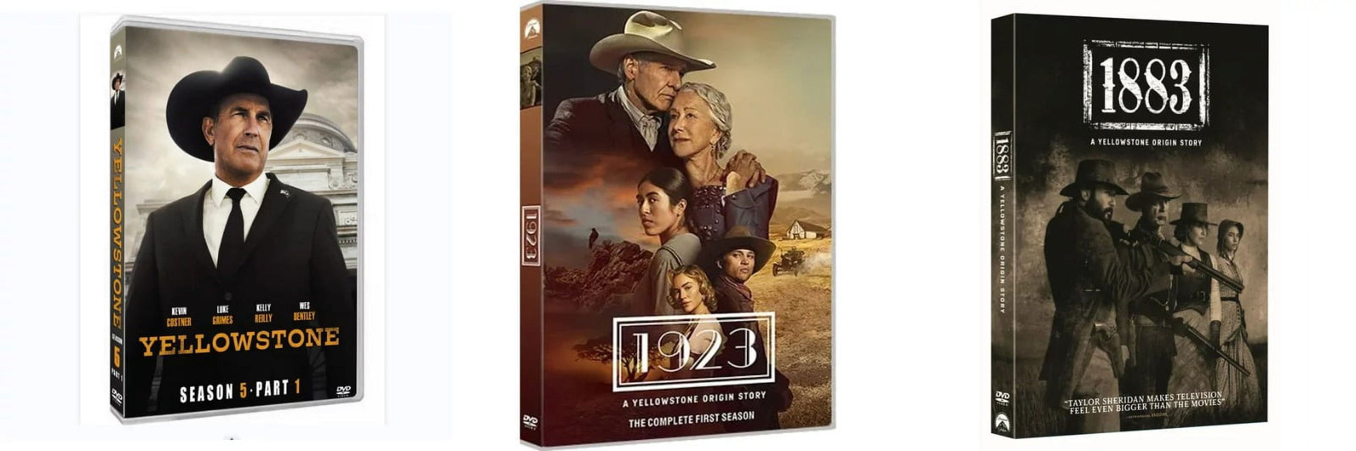 Yellowstone S5 Part 1 & 1923 S1 & 1883 S1 DVD Set | Complete Seasons MTV Entertainment