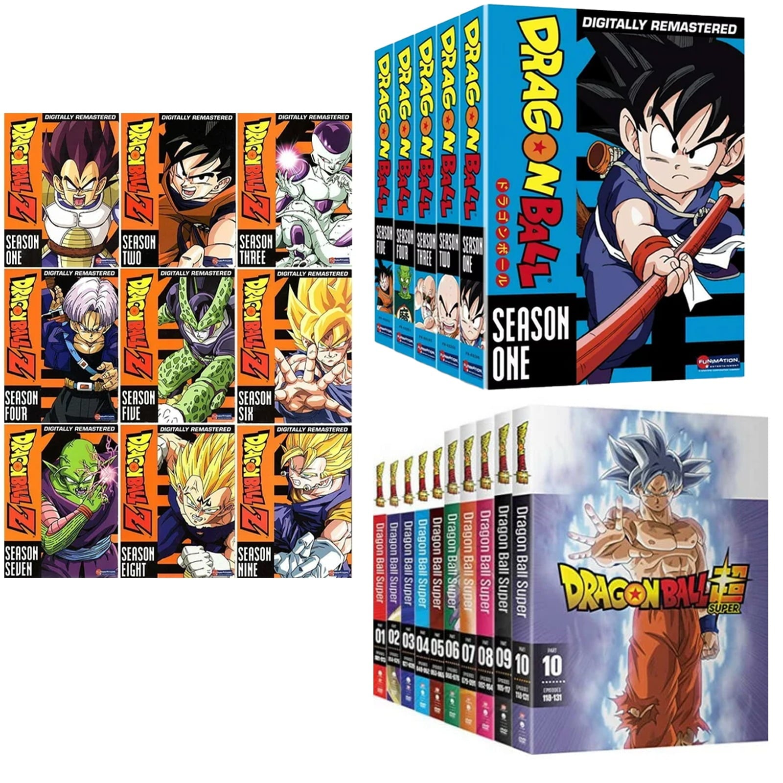 Dragon Ball Z Seasons 1-9 + Dragon Ball 1-5 + Super 1-10 DVD Complete Anime Set