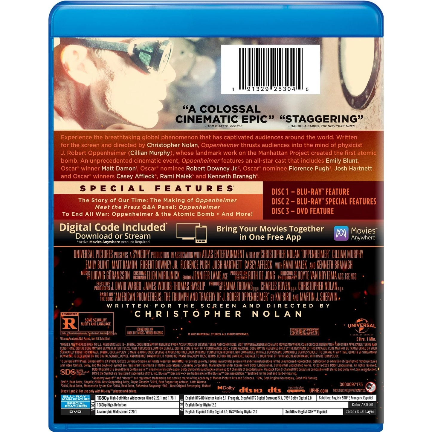Oppenheimer 2023 Blu-ray & DVD | Historical Drama Movie | Latest Release