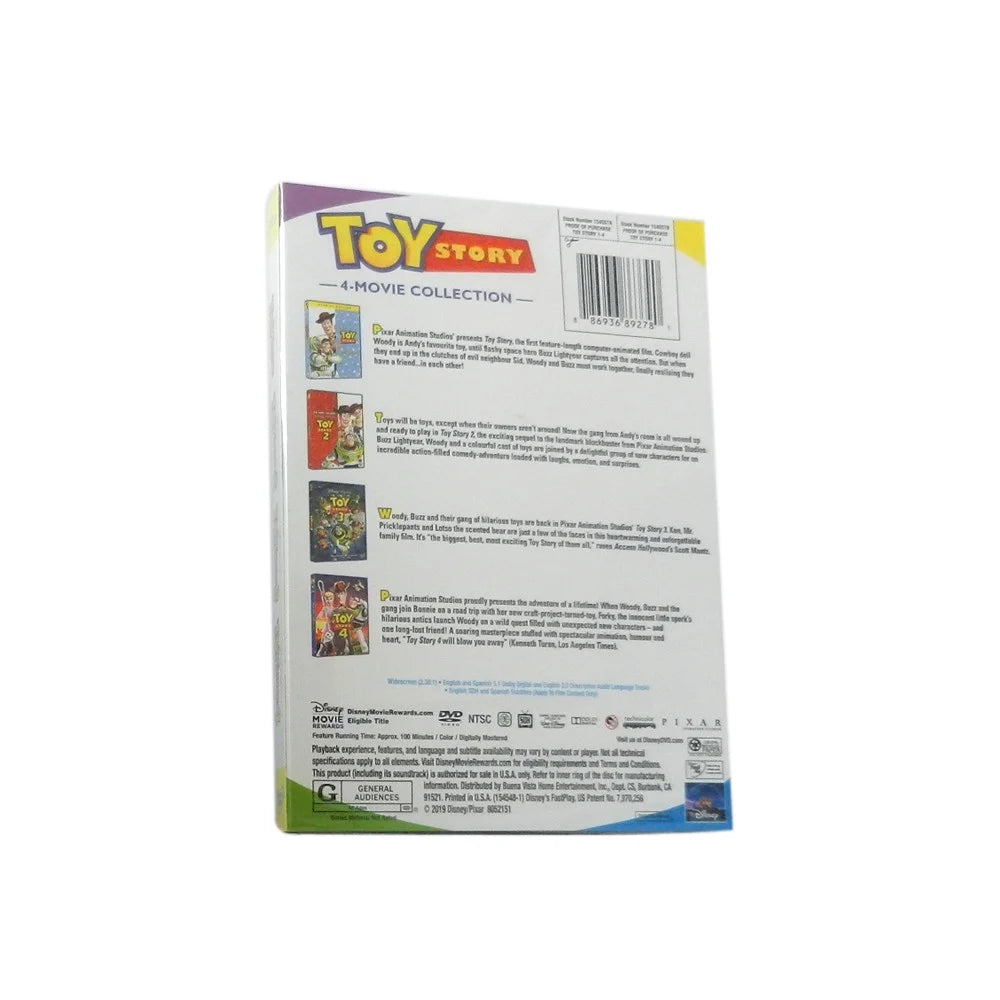 Toy Story 1-4 Movie Collection DVD – Complete Animated Family Adventure Series