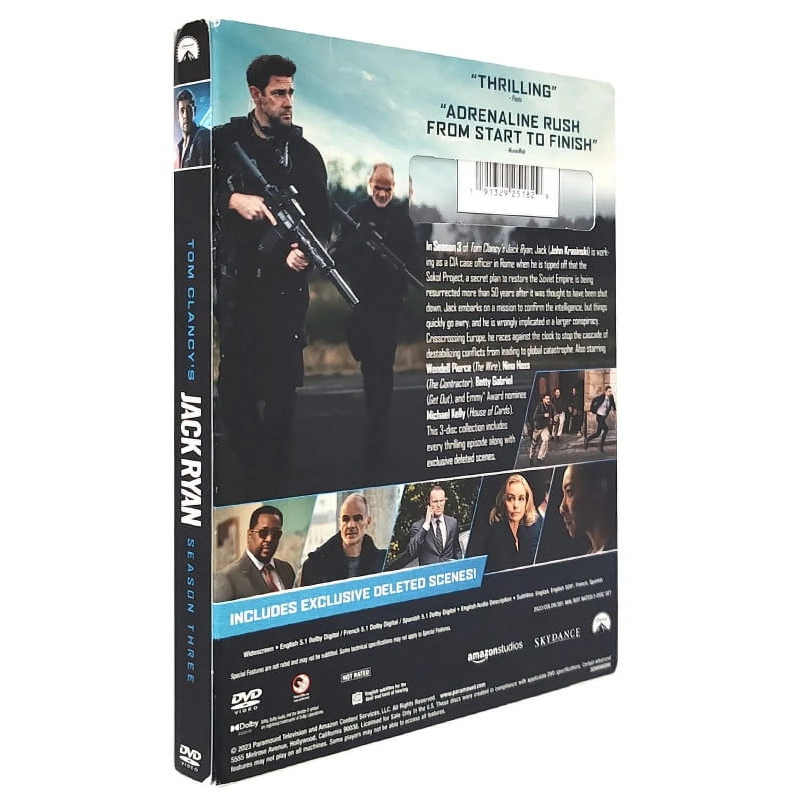 Tom Clancy's Jack Ryan Season 3 DVD – Complete Action Thriller Series