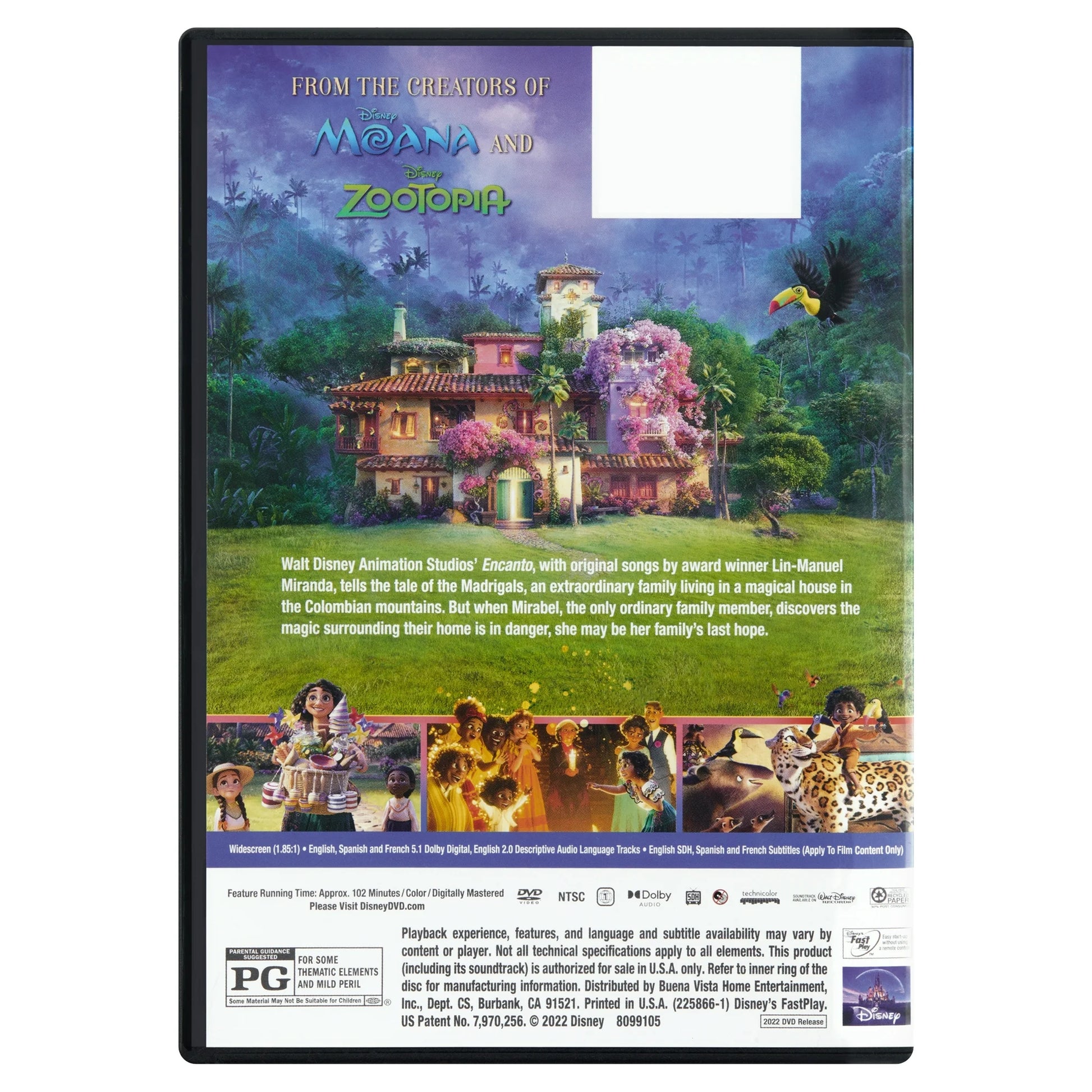 Encanto DVD – Disney Animated Family Movie Featuring Magical Musical Adventure