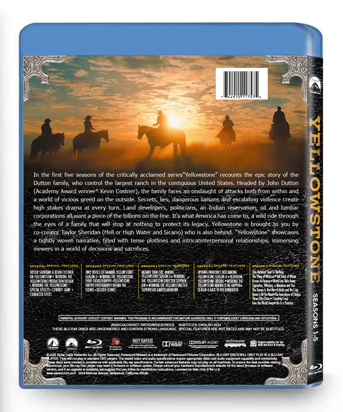 Yellowstone The Complete Series Season 1-5 (Blu ray)